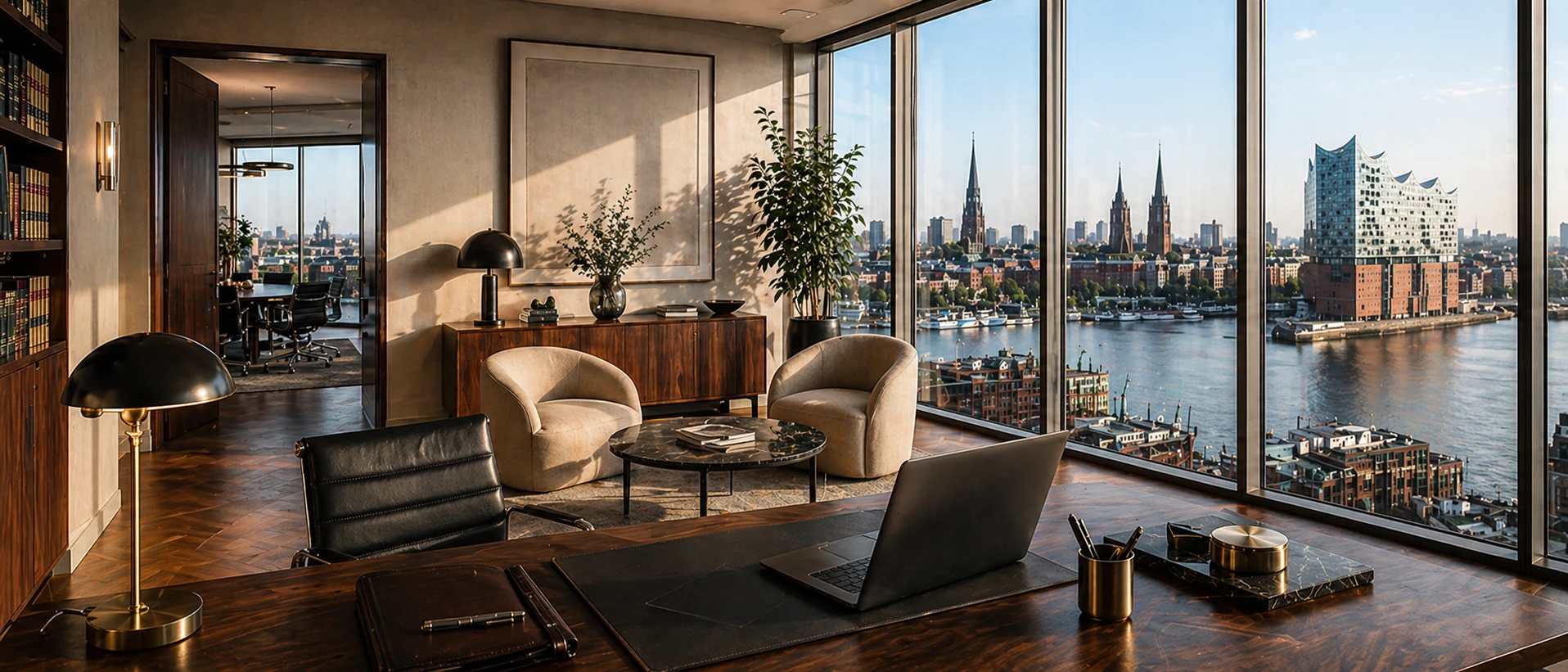 Conference room, Hamburg skyline